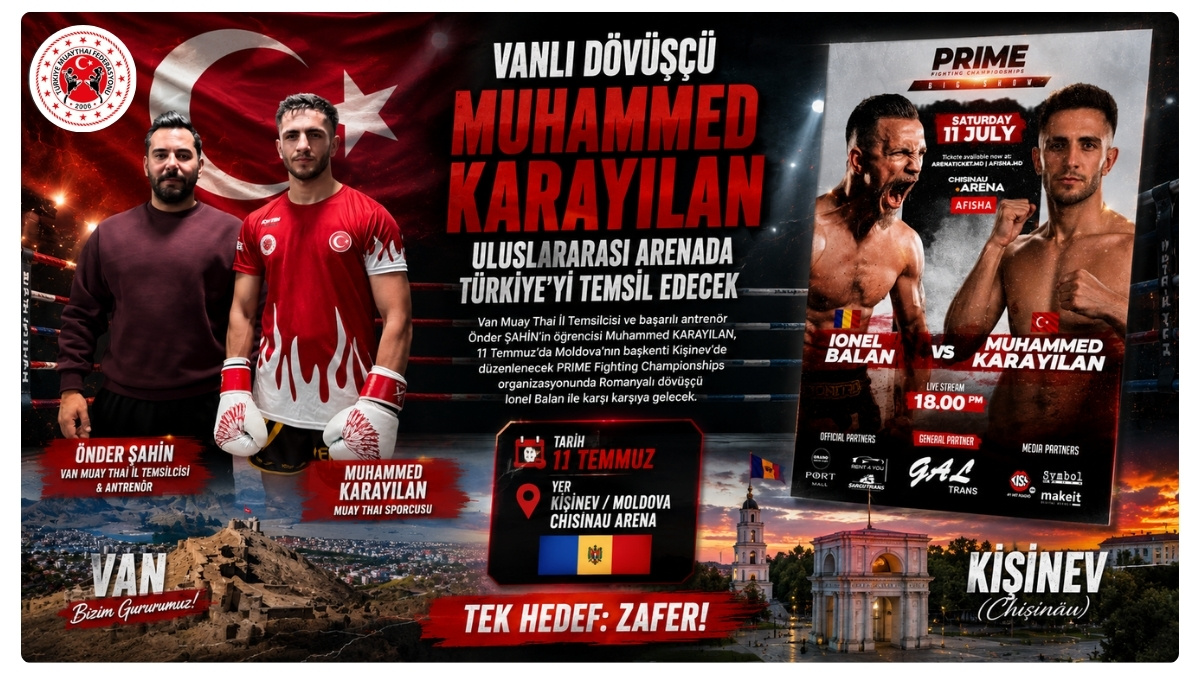 Muhammed KARAYILAN, PRIME Fighting Championships'te Romanyalı Rakibi Ionel Balan'ın Karşısına Çıkıyor