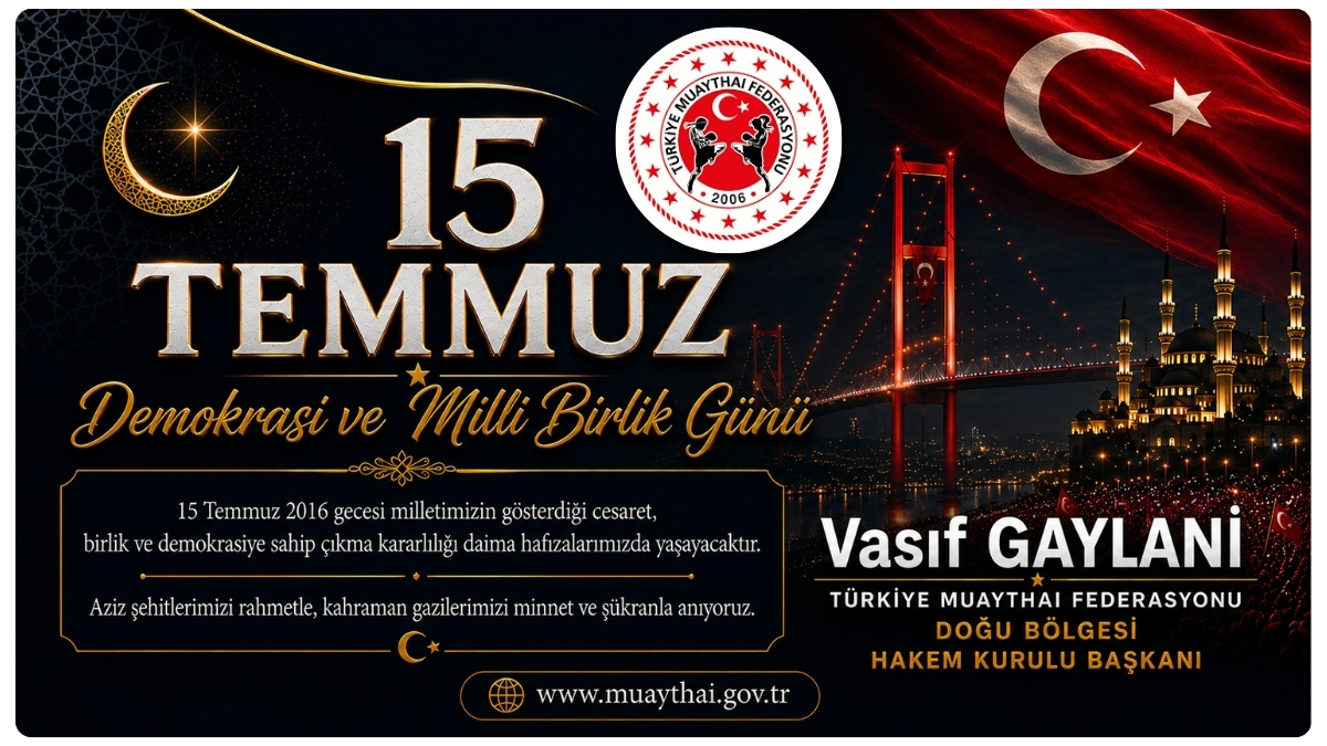 Vasıf Gaylani'den 15 Temmuz Demokrasi Ve Milli Birlik Günü Mesajı